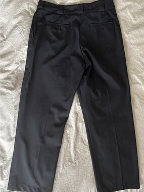 Prada Nylon Women's Straight Leg Cropped Trousers in Black -Fits like a US 10-12